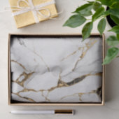 Papier Mousseline Elégante pierre de marbre abstrait noir et blanc (Cadeau)