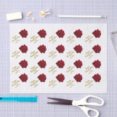 Papier Mousseline Élégante Rose rouge - Mariage (Artisanat)