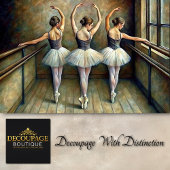 Papier Mousseline Elégante Trio Danse Ballerina Découpage