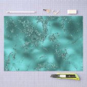 Papier Mousseline Elégante Turquoise Shimmer Parties scintillant & F (Artisanat)