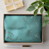 Papier Mousseline Elégante Turquoise Shimmer Parties scintillant & F (Cadeau)
