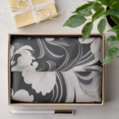 Papier Mousseline Élégantes perruques florales noires et blanches (Cadeau)