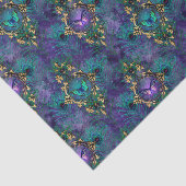 Papier Mousseline Élégantes plumes de paon (Détail)