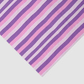 Papier Mousseline Élégantes rayures florales rose et pourpre (Détail)