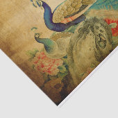 Papier Mousseline Elégants Peacocks Vintages (Détail)