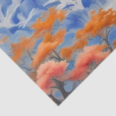 Papier Mousseline Elégants Whispers de Cobalt Blue Oriental Decoupag (Détail)