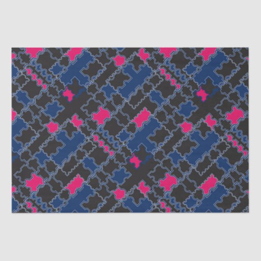 Papier Mousseline éléments de pièces de puzzles Abstraits géométrie  (Recto)