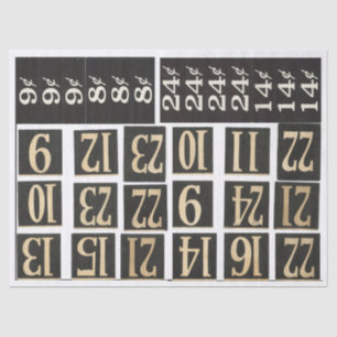 Papier Mousseline Éléments numérotés de journal d'ordure