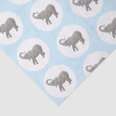 Papier Mousseline Éléphant Bébé Bleu (Détail)