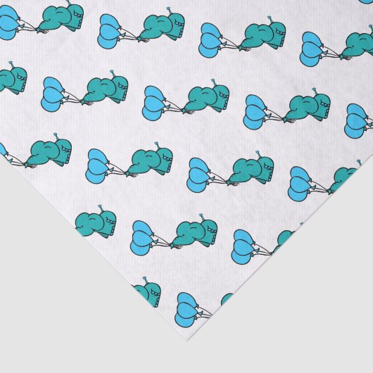 Papier Mousseline Eléphant Bébé mignon (Détail)