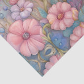 Papier Mousseline Eléphant Bébé mignon dans un jardin pastel Daisy (Détail)