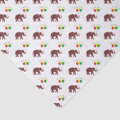 Papier Mousseline Eléphant dans une couleur marsala (Détail)