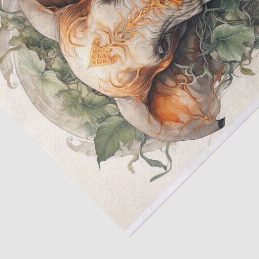 Papier Mousseline Eléphant En Feuillet 2 Découpage (Détail)