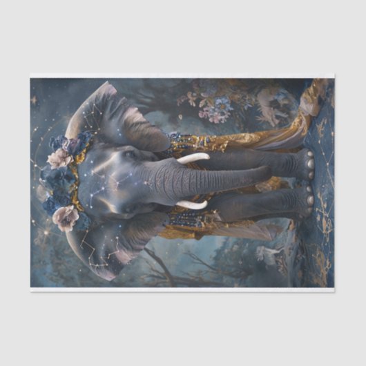 Papier Mousseline Eléphant en floraison (Recto)