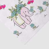 Papier Mousseline Eléphant en papier de tissus (Détail)