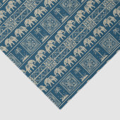 Papier Mousseline Éléphant et arbres tribaux (Détail)