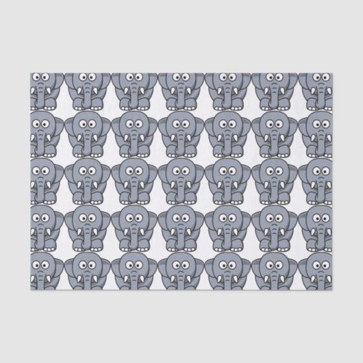 PAPIER MOUSSELINE ÉLÉPHANT GRIS (Recto)