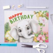 Papier Mousseline Elephant Jungle Safari Anniversaire (Artisanat)