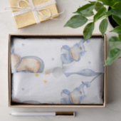 Papier Mousseline Eléphant mignon bébé avec Aquarelle maman (Cadeau)