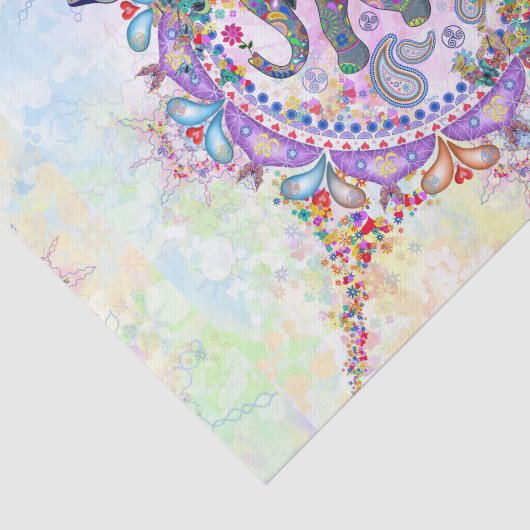 Papier Mousseline Éléphant sacré (Détail)