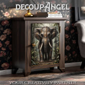 Papier Mousseline Eléphant tribal - Découpage -