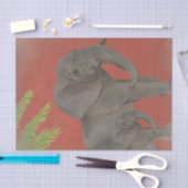 Papier Mousseline Eléphant vintage (Artisanat)