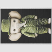 Papier Mousseline Eléphant Whimsical Cute En Casquette AS9 Découpage (Recto)