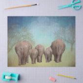 Papier Mousseline Eléphants (Artisanat)