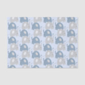 Papier Mousseline Elephants Baby shower Dusty Blue Crafts (Recto)