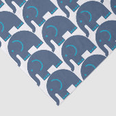 Papier Mousseline Eléphants bleus (Détail)