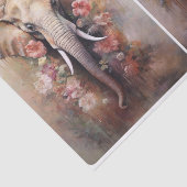 Papier Mousseline Eléphants Boho (Détail)