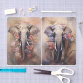 Papier Mousseline Eléphants Boho (Artisanat)