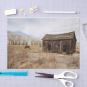 Papier Mousseline Élevage de la grange et des chevaux dans un champ (Artisanat)