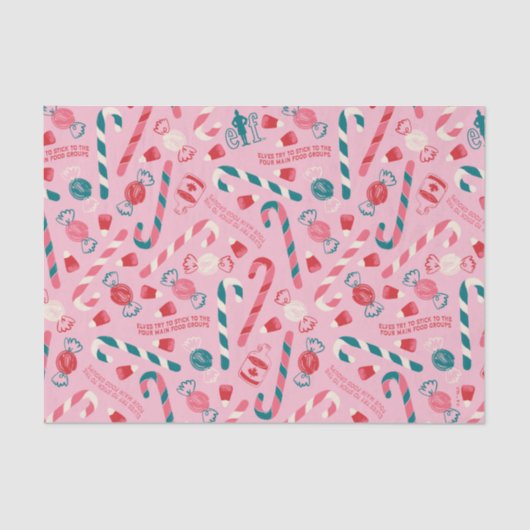 Papier Mousseline Elf Holiday Candy Motif (Recto)