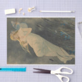 Papier Mousseline Elfe aux fleurs d'Iris par Alphonse Mucha (Artisanat)