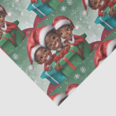 Papier Mousseline Elfe de Noël afro-américain (Détail)
