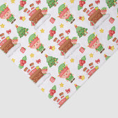 Papier Mousseline Elfe de Noël vert mignon (Détail)