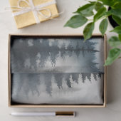 Papier Mousseline Elk Misty Mountains Aquarelle Découpage (Cadeau)