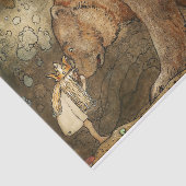 Papier Mousseline "Elle a embrassé l'ours" par John Bauer (Détail)