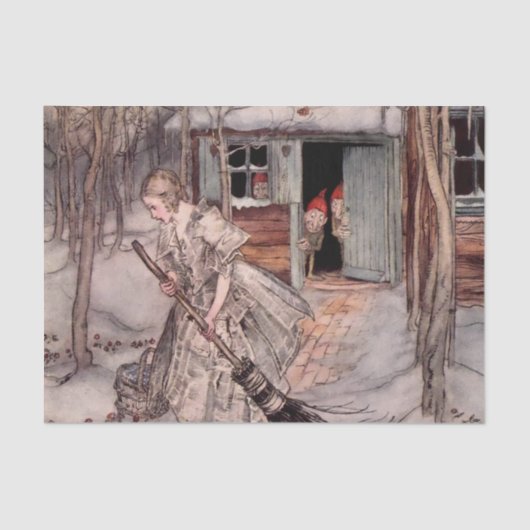 Papier Mousseline "Elle a trouvé des fraises mûres" par Arthur Rackh (Recto)