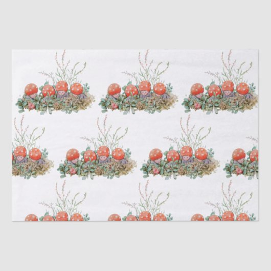 Papier Mousseline Elsa Beskow Champignons Whimsical Enfants (Recto)