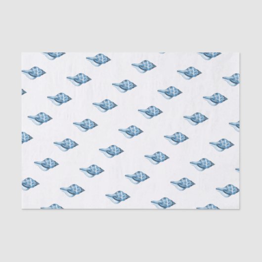 Papier Mousseline Emballage cadeau côtier nautique d'océan bleu de (Recto)