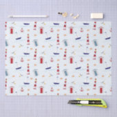 Papier Mousseline emballage cadeau marin (Artisanat)