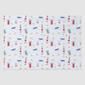 Papier Mousseline emballage cadeau marin (Recto)