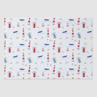 Papier Mousseline emballage cadeau marin