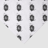 Papier Mousseline Emballage cadeau noir et blanc de lèvres de mode (Détail)