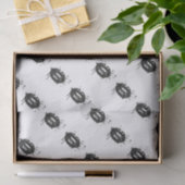 Papier Mousseline Emballage cadeau noir et blanc de lèvres de mode (Cadeau)