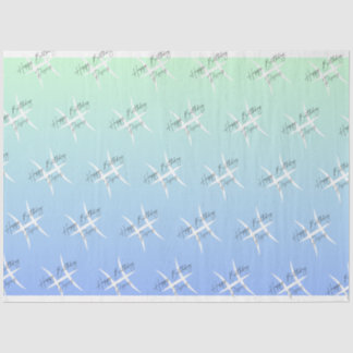 Papier Mousseline Emballage couleur de Poissons Anniversaire