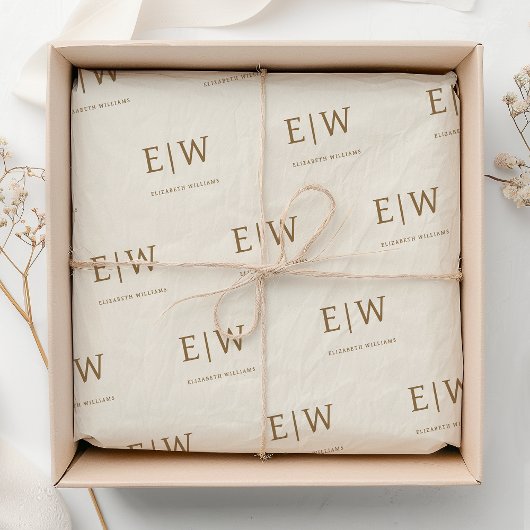 Papier Mousseline Emballage d'entreprise de monogramme de marque per