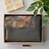 Papier Mousseline Ember Turquoise Black Wolf Portrait (Cadeau)